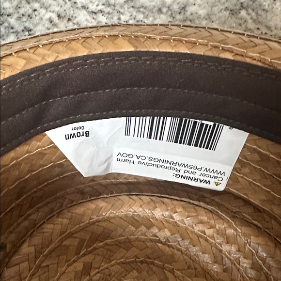 Stylish Stetson Tan Straw Hat with Multicolor Band - Picture 5 of 7
